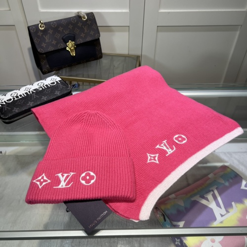 Louis Vuitton LV Hat and Scarf Set #1261010 $48.00 USD, Wholesale Replica Louis Vuitton LV Hat and Scarf and Glove Set