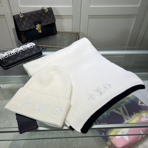 Louis Vuitton LV Hat and Scarf Set #1261012 $48.00 USD, Wholesale Replica Louis Vuitton LV Hat and Scarf and Glove Set