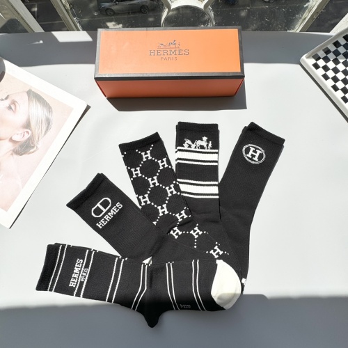 Replica Hermes Socks #1261069 $29.00 USD for Wholesale