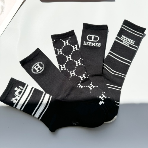 Replica Hermes Socks #1261069 $29.00 USD for Wholesale