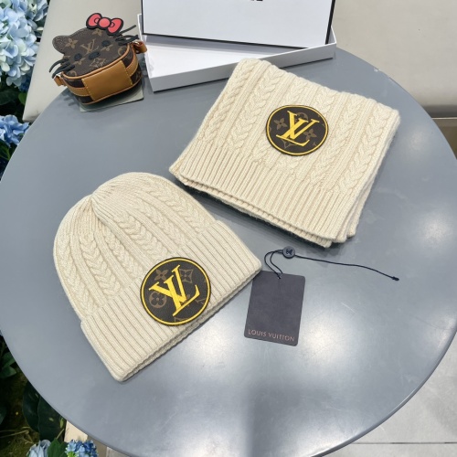 Louis Vuitton LV Hat and Scarf Set #1261083 $60.00 USD, Wholesale Replica Louis Vuitton LV Hat and Scarf and Glove Set