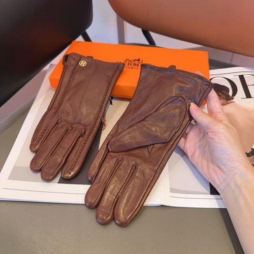 Replica Hermes Gloves #1261200 $45.00 USD for Wholesale