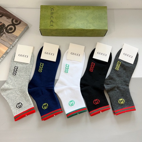 Replica Gucci Socks For Men #1261221 $29.00 USD for Wholesale