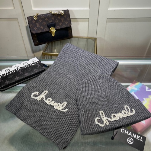 Chanel Hat and Scarf Set #1261333 $45.00 USD, Wholesale Replica Chanel Hat and Scarf and Glove Set