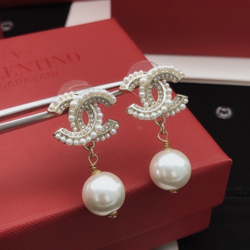 Replica Chanel Earrings For Women #1261434 $27.00 USD for Wholesale