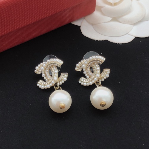 Replica Chanel Earrings For Women #1261434 $27.00 USD for Wholesale