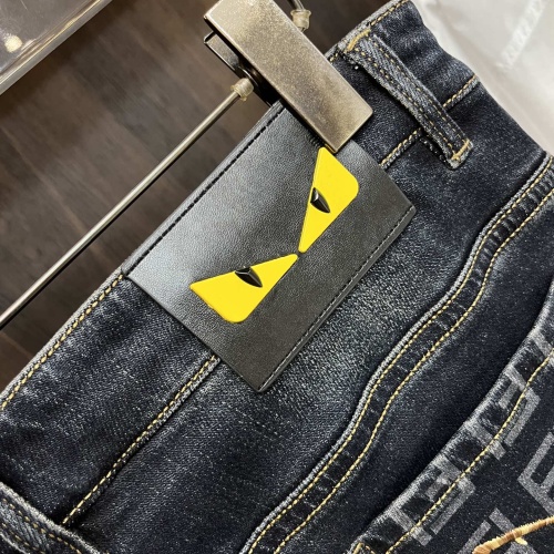 Replica Fendi Jeans For Men #1261477 $88.00 USD for Wholesale