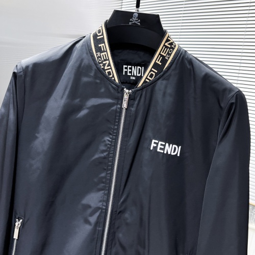 Replica Fendi Jackets Long Sleeved For Men #1261915 $56.00 USD for Wholesale