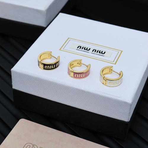 Replica MIU MIU Earrings For Women #1261955 $27.00 USD for Wholesale