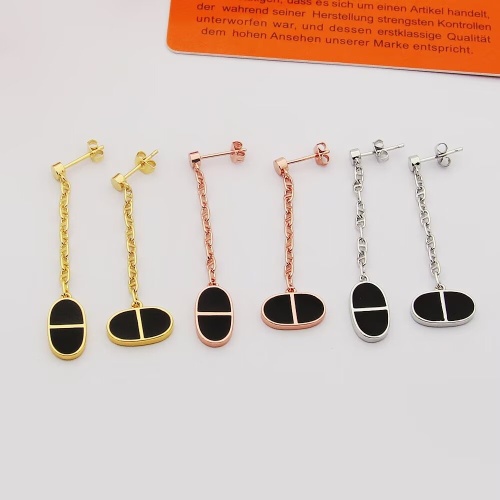 Replica Hermes Earrings For Women #1262745 $25.00 USD for Wholesale