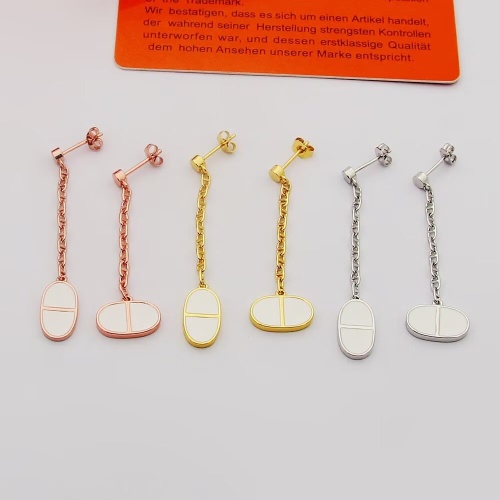 Replica Hermes Earrings For Women #1262748 $25.00 USD for Wholesale