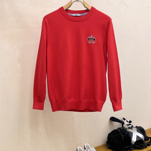 Prada Sweater Long Sleeved For Men #1262856 $76.00 USD, Wholesale Replica Prada Sweater