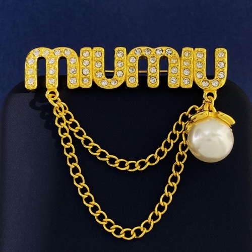 MIU MIU Brooches For Women #1263214 $29.00 USD, Wholesale Replica MIU MIU Brooches