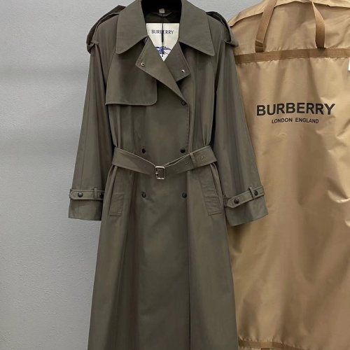 Burberry Trench Coat Long Sleeved For Women #1263617 $195.00 USD, Wholesale Replica Burberry Trench Coat