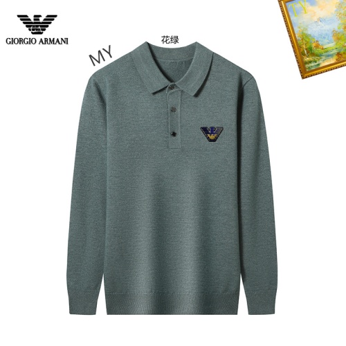 Armani Sweaters Long Sleeved For Men #1263885 $42.00 USD, Wholesale Replica Armani Sweaters