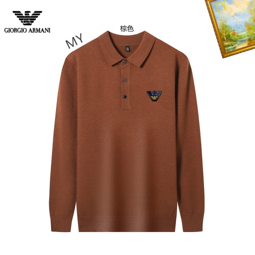 Armani Sweaters Long Sleeved For Men #1263886 $42.00 USD, Wholesale Replica Armani Sweaters