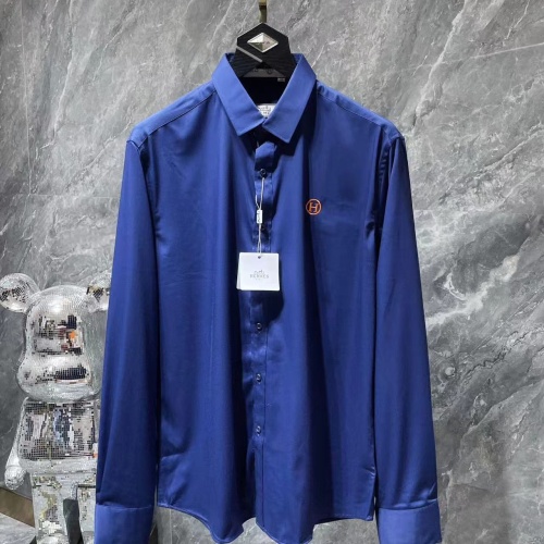 Hermes Shirts Long Sleeved For Men #1264081 $42.00 USD, Wholesale Replica Hermes Shirts