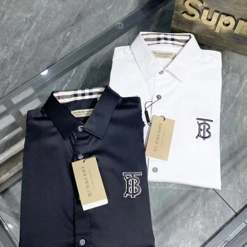 Replica Burberry Shirts Long Sleeved For Men #1264083 $42.00 USD for Wholesale