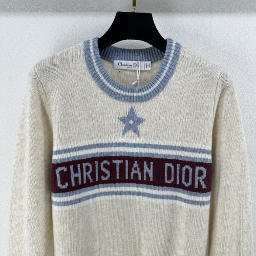 Replica Christian Dior Sweaters Long Sleeved For Women #1264215 $96.00 USD for Wholesale