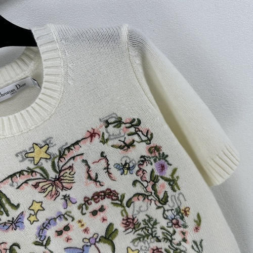 Replica Christian Dior Sweaters Short Sleeved For Women #1264219 $92.00 USD for Wholesale