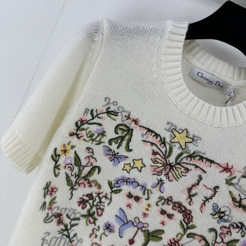 Replica Christian Dior Sweaters Short Sleeved For Women #1264219 $92.00 USD for Wholesale