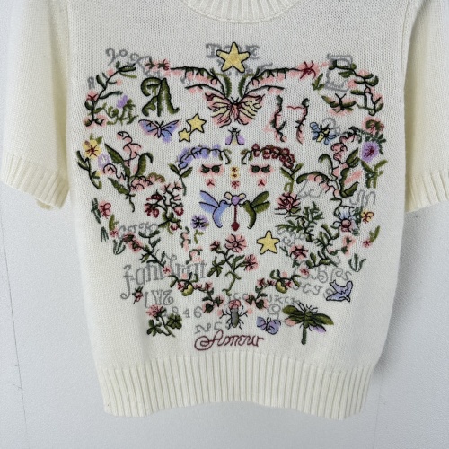 Replica Christian Dior Sweaters Short Sleeved For Women #1264219 $92.00 USD for Wholesale