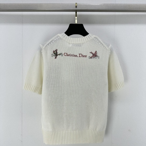 Replica Christian Dior Sweaters Short Sleeved For Women #1264219 $92.00 USD for Wholesale