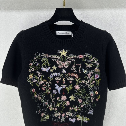 Replica Christian Dior Sweaters Short Sleeved For Women #1264220 $92.00 USD for Wholesale