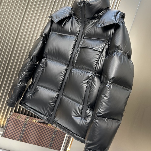 Replica Prada Down Feather Coat Long Sleeved For Unisex #1264247 $225.00 USD for Wholesale