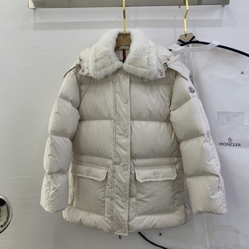 Moncler Down Feather Coat Long Sleeved For Women #1264265 $314.05 USD, Wholesale Replica Moncler Down Feather Coat