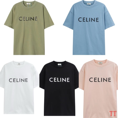 Replica Celine T-Shirts Short Sleeved For Unisex #1264282 $32.00 USD for Wholesale