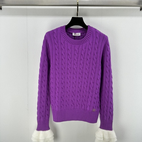 Valentino Sweaters Long Sleeved For Women #1264334 $105.00 USD, Wholesale Replica Valentino Sweaters