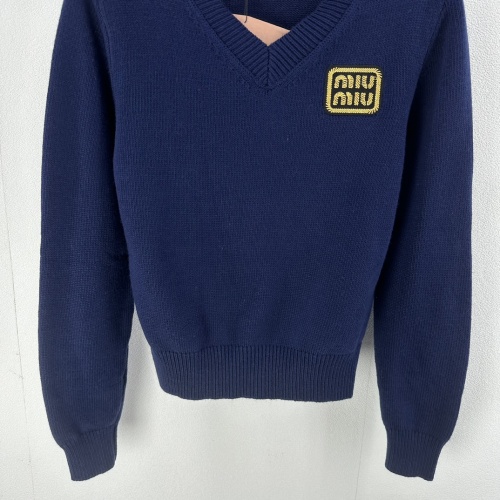 Replica MIU MIU Sweater Long Sleeved For Women #1264343 $85.00 USD for Wholesale