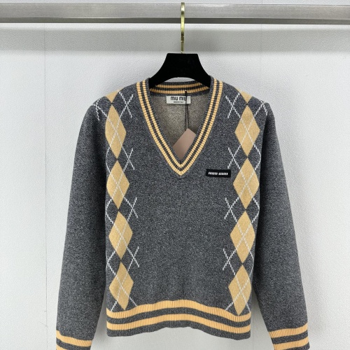 MIU MIU Sweater Long Sleeved For Women #1264357 $96.00 USD, Wholesale Replica MIU MIU Sweater