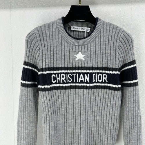 Replica Christian Dior Sweaters Long Sleeved For Women #1264393 $96.00 USD for Wholesale