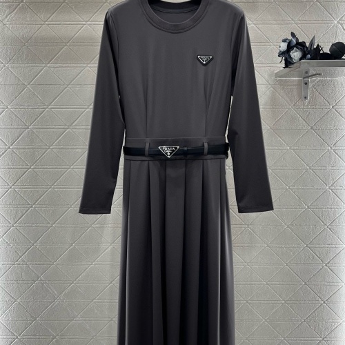 Prada Dresses Long Sleeved For Women #1264426 $80.00 USD, Wholesale Replica Prada Dresses