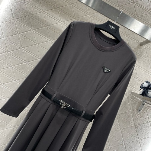 Replica Prada Dresses Long Sleeved For Women #1264426 $80.00 USD for Wholesale