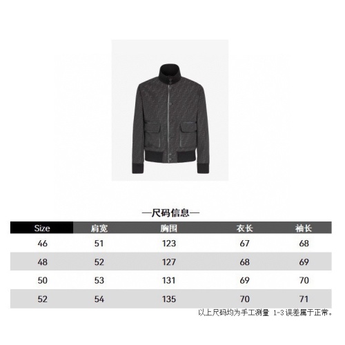 Replica Fendi Jackets Long Sleeved For Men #1264631 $140.00 USD for Wholesale