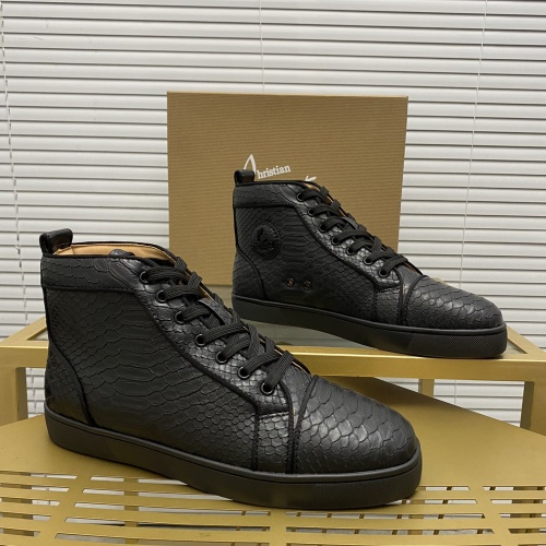 Christian Louboutin High Top Shoes For Men #1264720 $92.00 USD, Wholesale Replica Christian Louboutin High Top Shoes