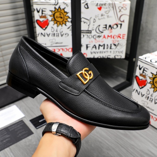 Replica Dolce & Gabbana D&G Leather Shoes For Men #1264776 $82.00 USD for Wholesale