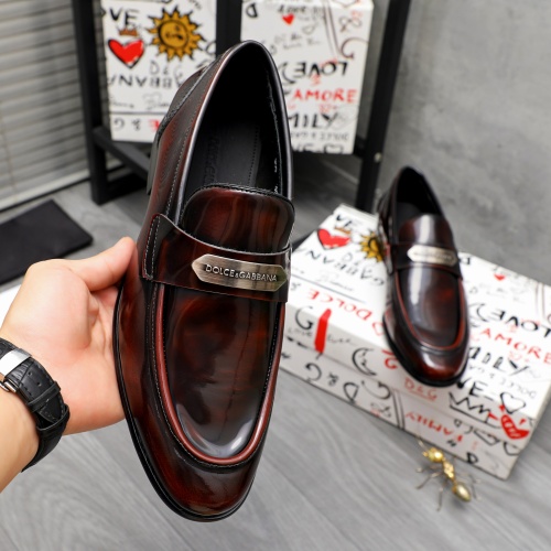 Replica Dolce & Gabbana D&G Leather Shoes For Men #1264788 $82.00 USD for Wholesale