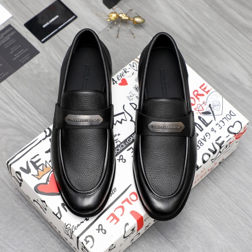 Replica Dolce & Gabbana D&G Leather Shoes For Men #1264790 $82.00 USD for Wholesale