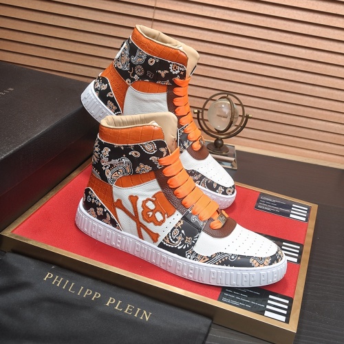 Replica Philipp Plein PP High Tops Shoes For Men #1265113 $105.00 USD for Wholesale