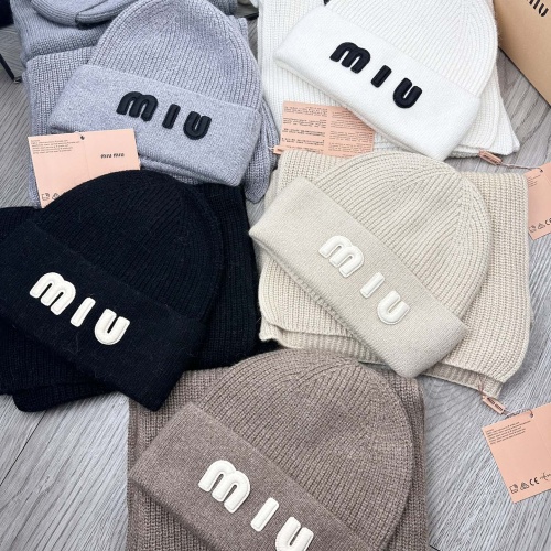 Replica MIU MIU Hat and Scarf Set #1265120 $52.00 USD for Wholesale