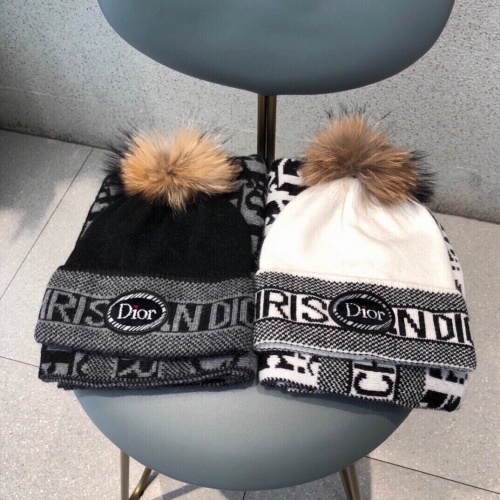 Replica Christian Dior Hat and Scarf Set #1265142 $60.00 USD for Wholesale