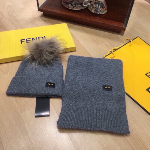 Fendi Hat and Scarf Set #1265146 $52.00 USD, Wholesale Replica Fendi Hat and Scarf and Glove Set