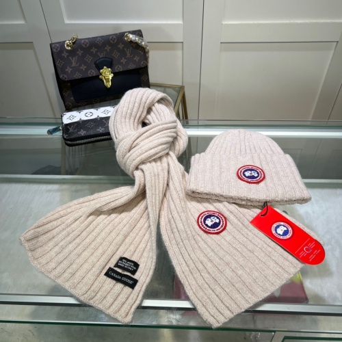 Canada Goose Hat and Scarf Set #1265181 $45.00 USD, Wholesale Replica Canada Goose Hat and Scarf and Glove Set