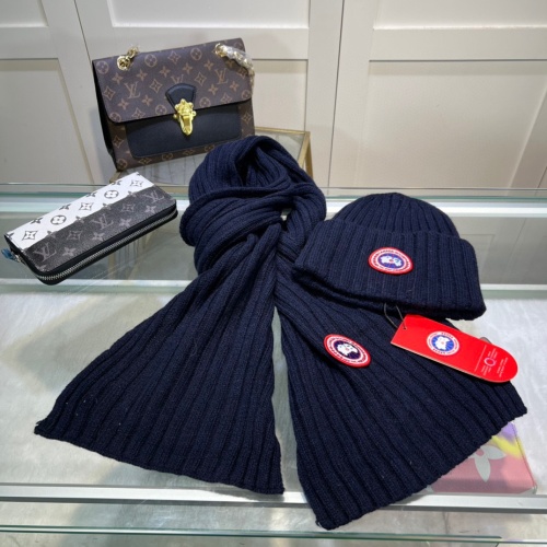 Canada Goose Hat and Scarf Set #1265183 $45.00 USD, Wholesale Replica Canada Goose Hat and Scarf and Glove Set