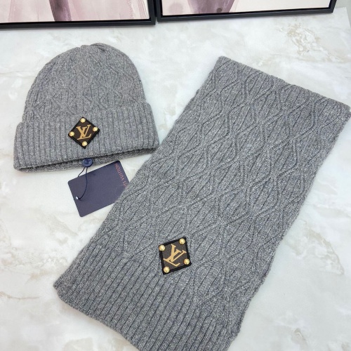 Louis Vuitton LV Hat and Scarf Set #1265185 $48.00 USD, Wholesale Replica Louis Vuitton LV Hat and Scarf and Glove Set