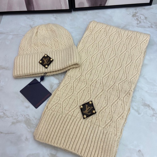 Louis Vuitton LV Hat and Scarf Set #1265186 $48.00 USD, Wholesale Replica Louis Vuitton LV Hat and Scarf and Glove Set